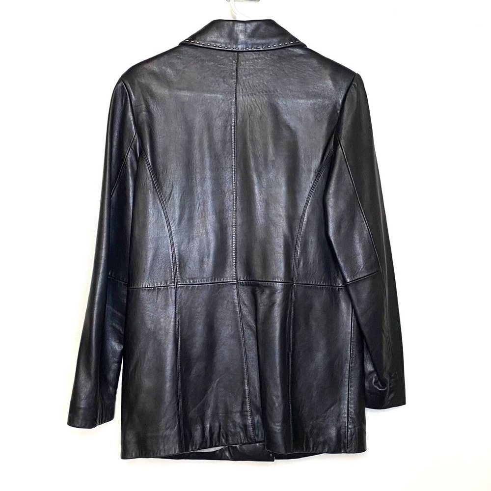 Adler Collection Beautiful Black lambskin Leather jacket Blazer coat sz large - Picture 7 of 15